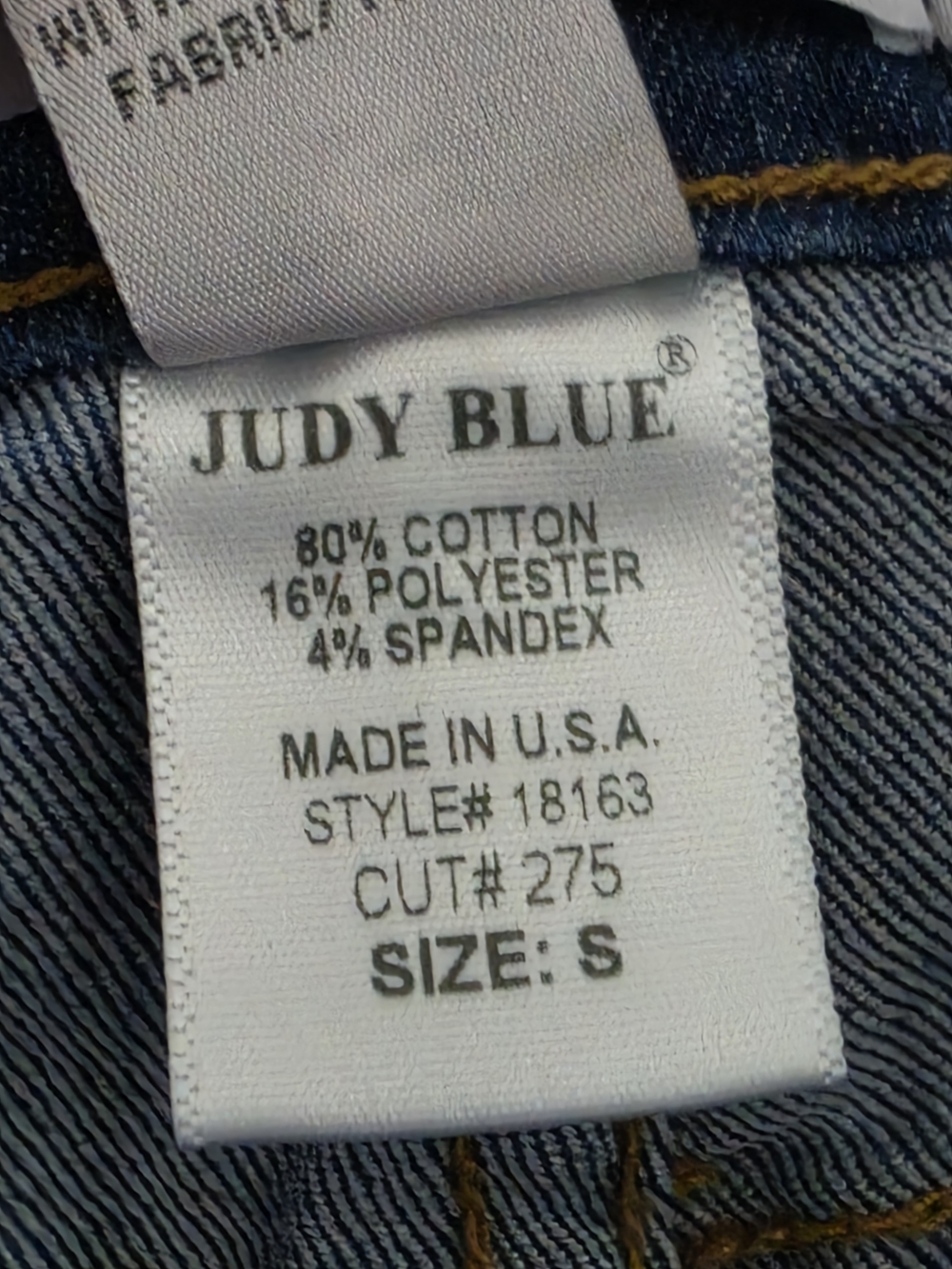 Judy Blue Mid-Rise Rolled Hem Medium Wash Denim Shorts Womens Small Stretchy - Picture 5 of 6